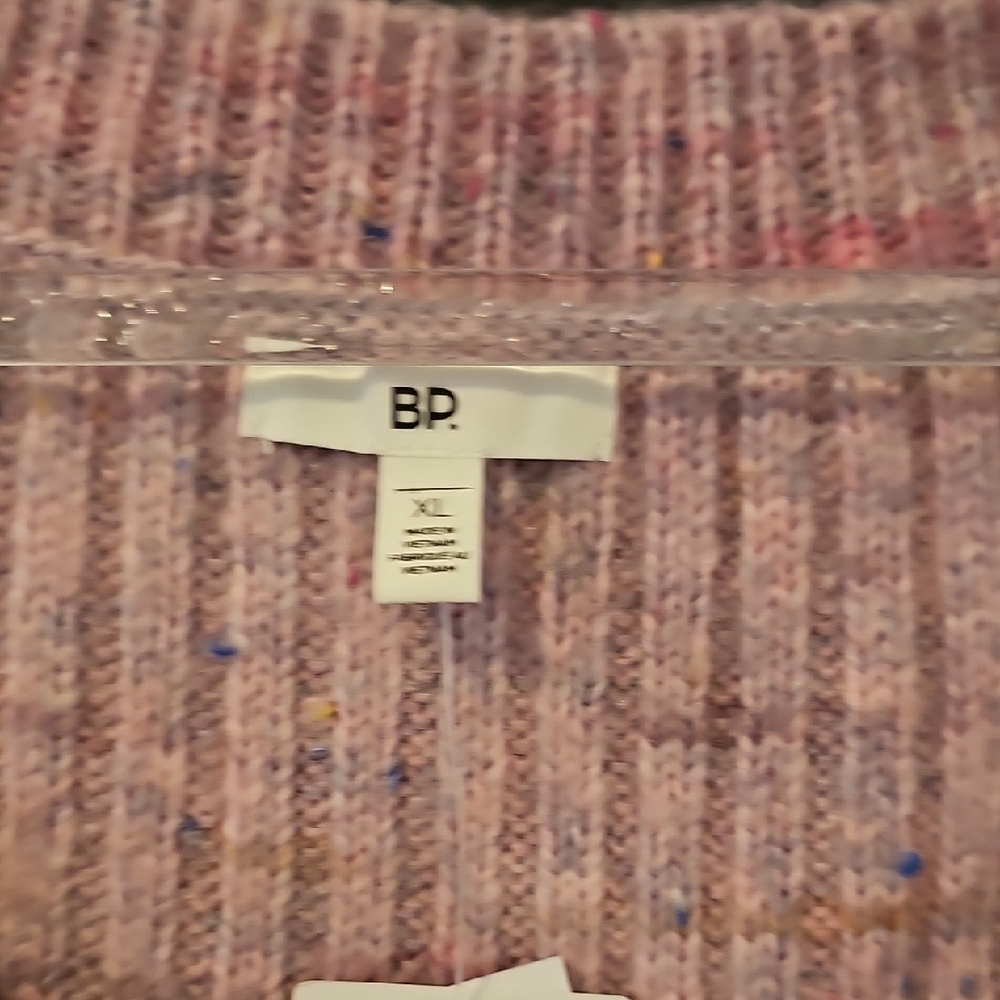 BP Pink Ribbed Button-Up Cardigan - Picture 3 of 5
